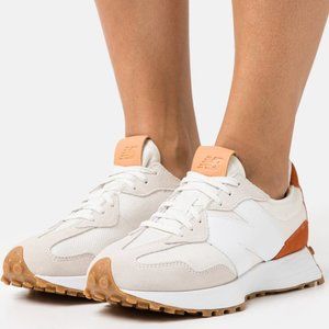 New Balance 327 Casual Sneakers Shoes various sizes White Cream Brown